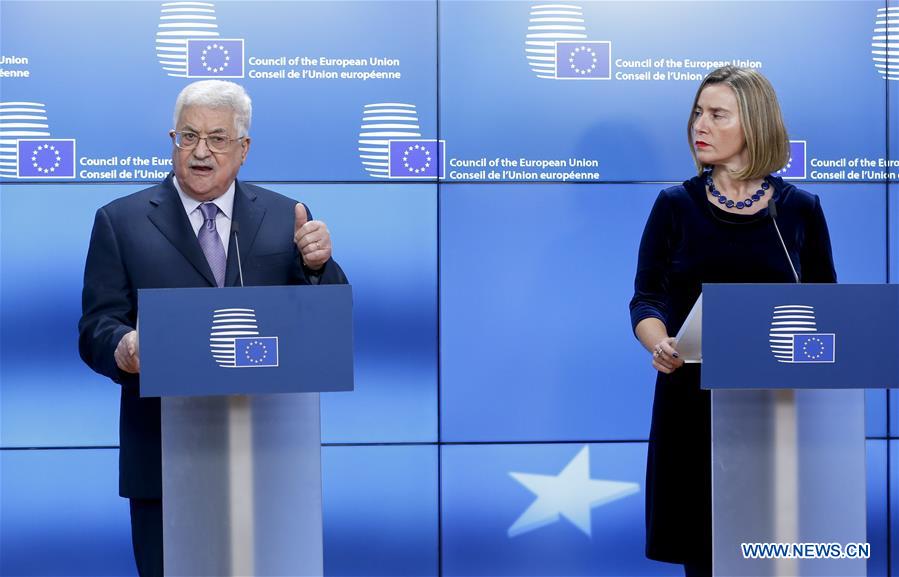 BELGIUM-BRUSSELS-EU-PALESTINE-ABBAS-VISIT