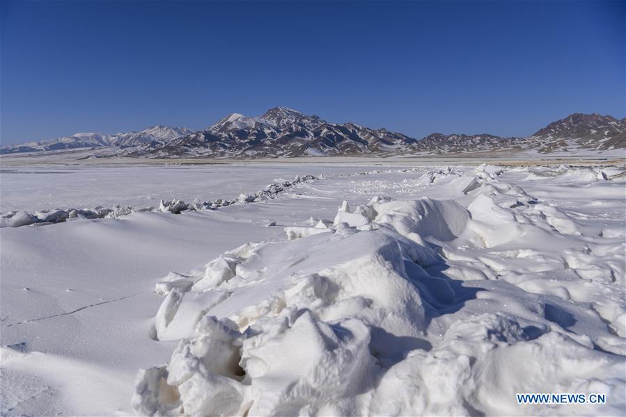 CHINA-XINJIANG-SAYRAM LAKE-WINTER SCENERY (CN)