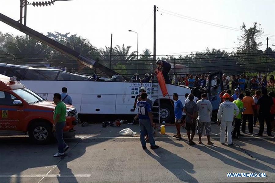 THAILAND-BANGKOK-TOUR BUS ACCIDENT