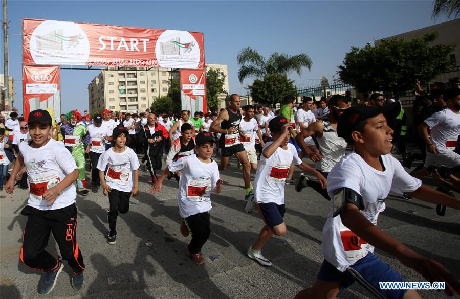 MIDEAST-NABLUS-MARATHON