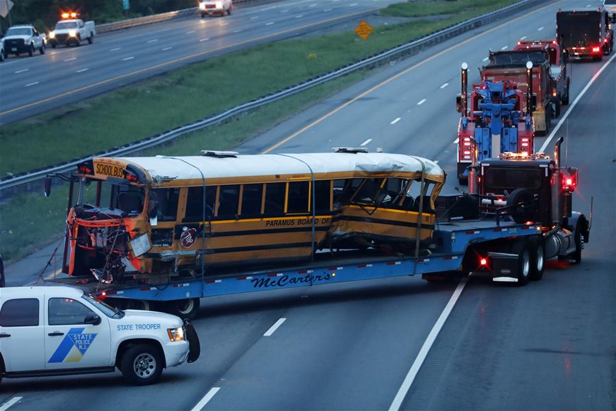 U.S.-NEW JERSEY-SCHOOL BUS-DUMP TRUCK-CRASH