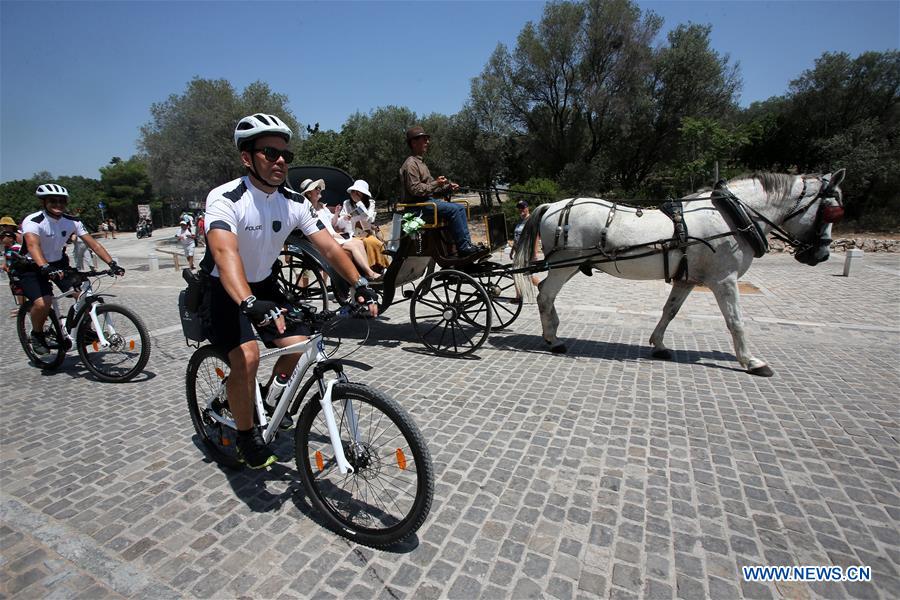 GREECE-ATHENS-BICYCLE POLICE-TOURISM