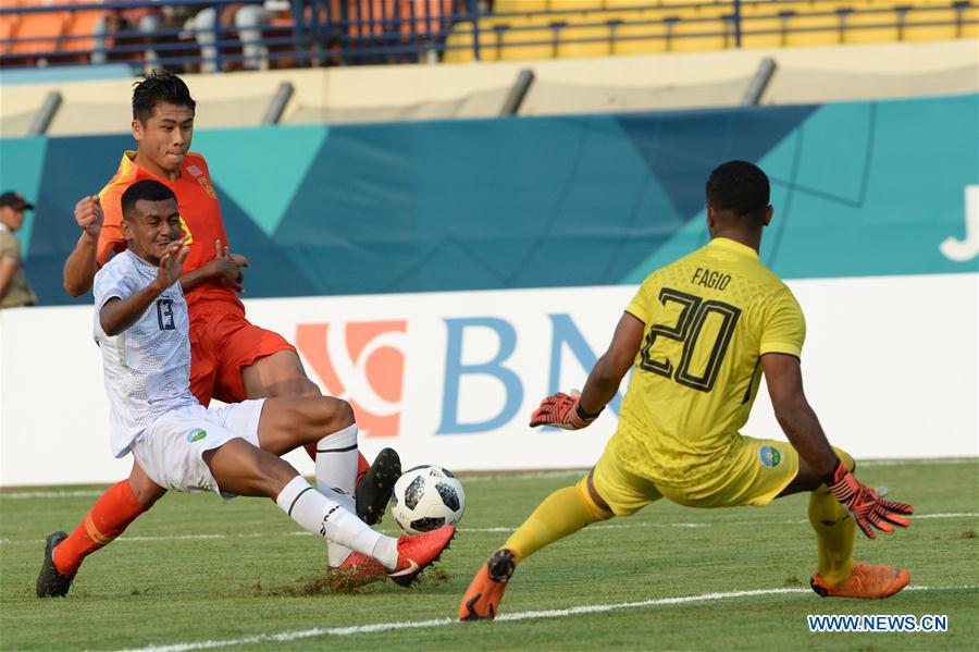 (SP)INDONESIA-BANDUNG-ASIAN GAMES-FOOTBALL-CHINA VS TIMOR LESTE