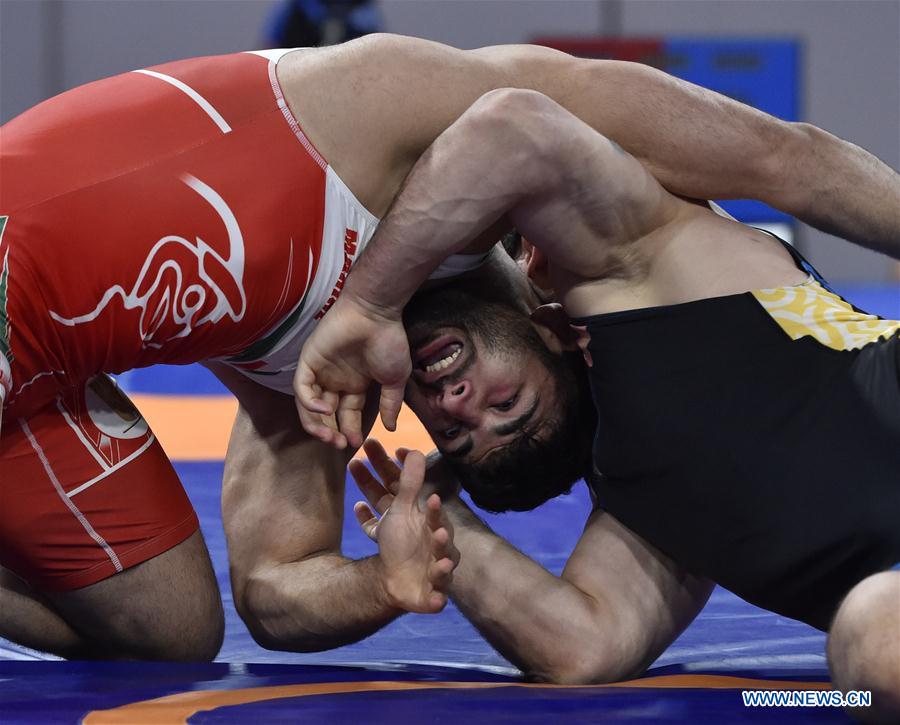 (SP)INDONESIA-JAKARTA-ASIAN GAMES-WRESTLING-MEN'S FREESTYLE 97 KG