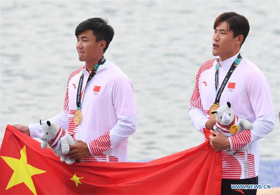 (SP)INDONESIA-PALEMBANG-ASIAN GAMES-MEN'S KAYAK DOUBLE (K2) 1000M