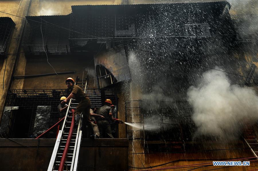 INDIA-KOLKATA-FIRE AT MARKET