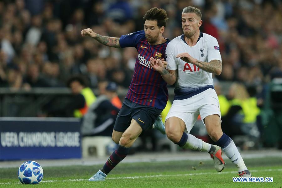 (SP)BRITAIN-LONDON-FOOTBALL-UEFA CHAMPIONS LEAGUE-TOTTENHAM HOTSPUR VS BARCELONA