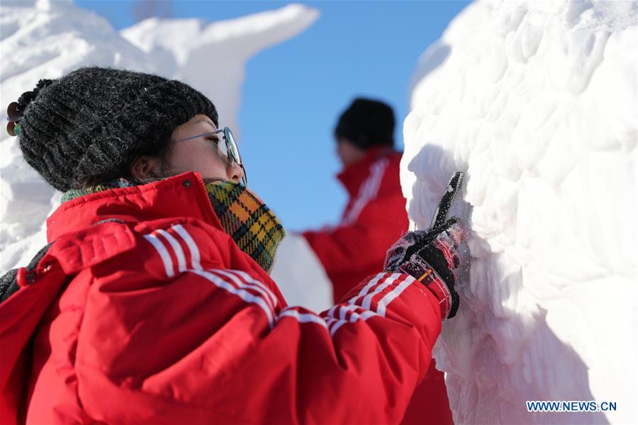 CHINA-HEILONGJIANG-HARBIN-SNOW SCULPTURE (CN)