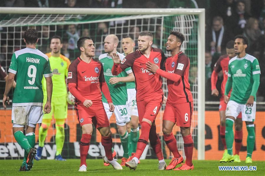 (SP)GERMANY-BREMEN-SOCCER-BUNDESLIGA-BREMEN VS FRANKFURT