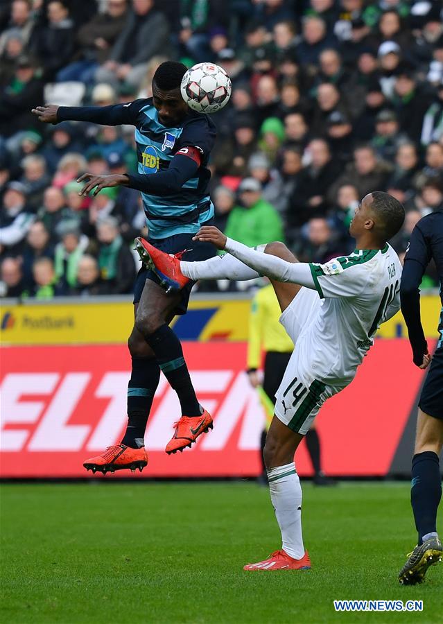 (SP)GERMANY-MOENCHENGLADBACH-SOCCER-BUNDESLIGA-HERTHA BSC VS MOENCHENGLADBACH