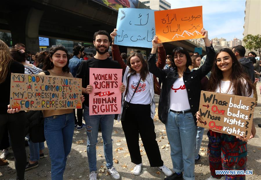 LEBANON-BEIRUT-WOMEN-DEMONSTRATION