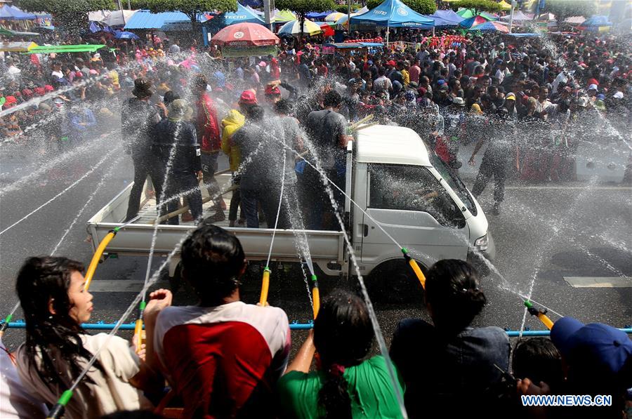 MYANMAR-YANGON-WATER FESTIVAL