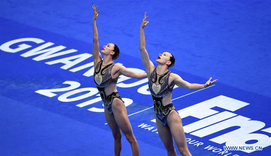 (SP)SOUTH KOREA-GWANGJU-FINA WORLD CHAMPIONSHIPS-ARTISTIC SWIMMING-WOMEN'S DUET TECHNICAL