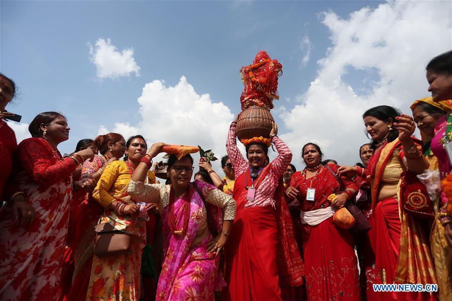 NEPAL-KATHMANDU-CULTURE-GAURA FESTIVAL