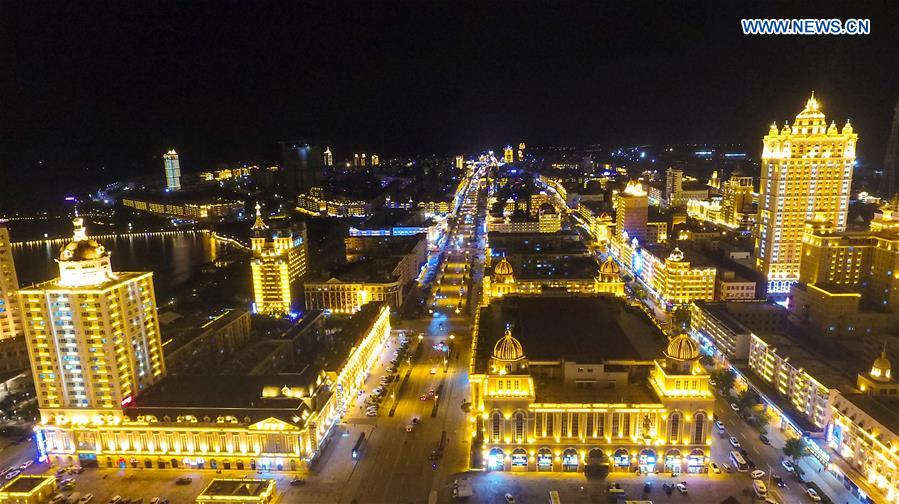 CHINA-INNER MONGOLIA-MANZHOULI-NIGHT VIEW (CN)