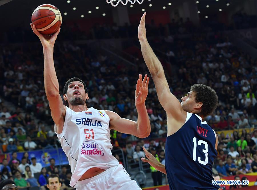 (SP)CHINA-DONGGUAN-BASKETBALL-FIBA WORLD CUP-CLASSIFICAITON GAMES 5-8-THE UNITED STATES VS SERBIA(CN)