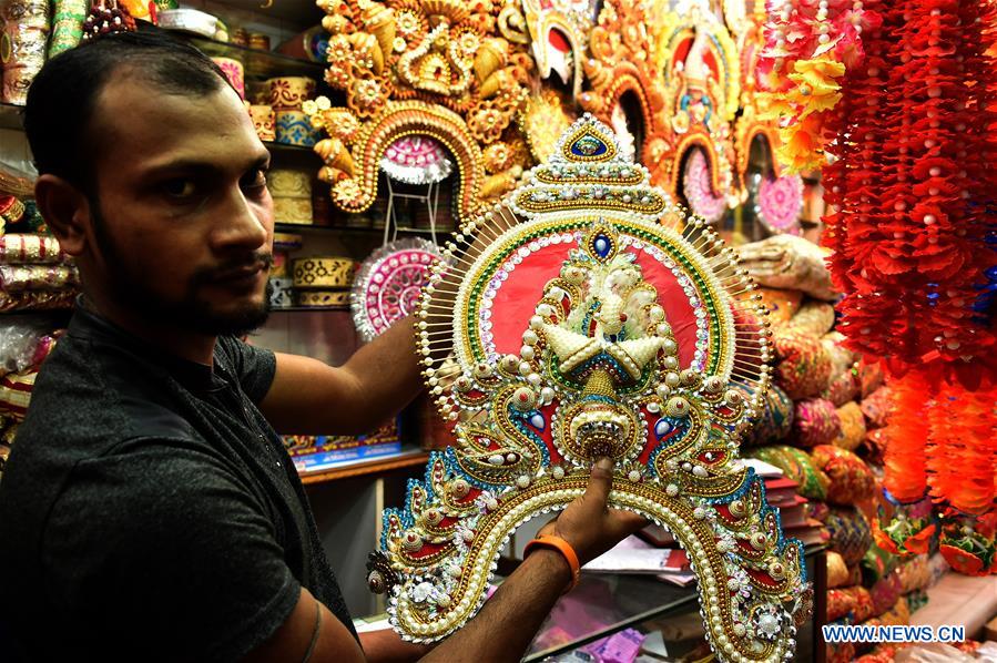 BANGLADESH-DHAKA-HINDU-DURGA PUJA-PREPARATION