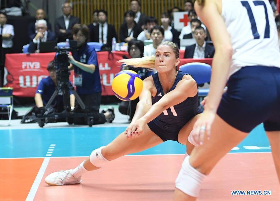 (SP)JAPAN-SAPPORO-VOLLEYBALL-WOMEN'S WORLD CUP-JPN VS USA