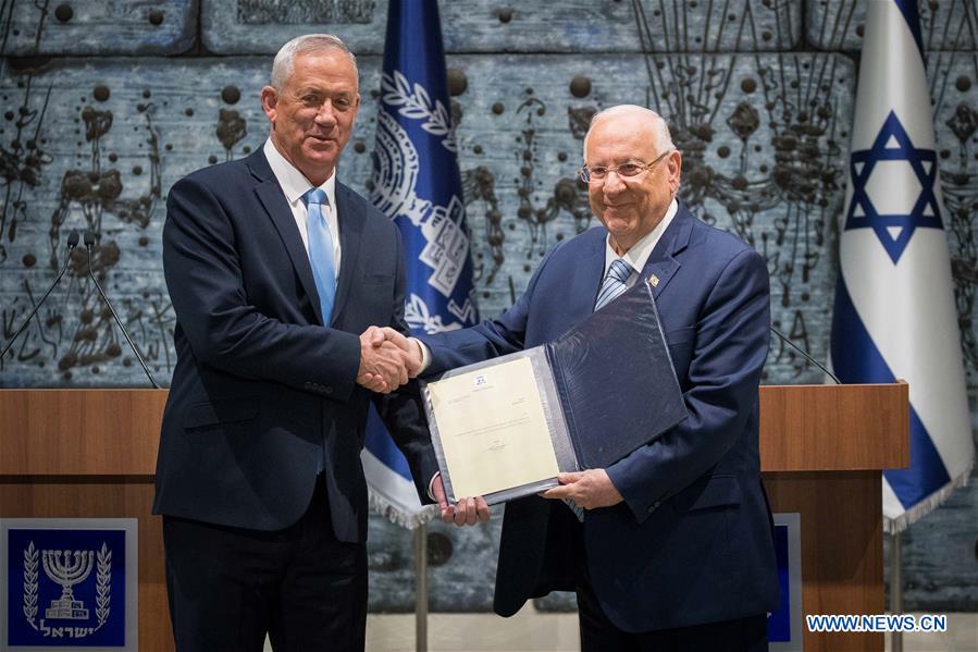 MIDEAST-JERUSALEM-BENNY GANTZ-MANDATE-NEW GOVERNMENT