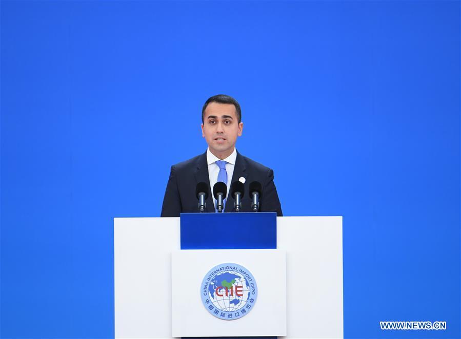 (CIIE)CHINA-SHANGHAI-CIIE-OPENING CEREMONY-ITALIAN FM (CN)