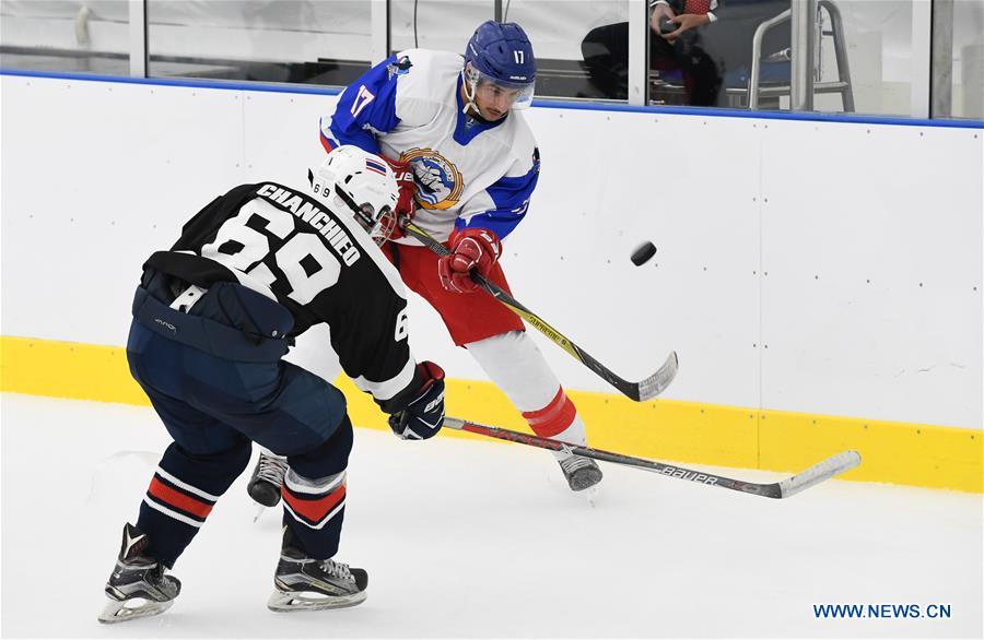 (SP)CHINA-SANYA-ICE HOCKEY-OLYMPIC QUALIFICATION-PRELIMINARY ROUND