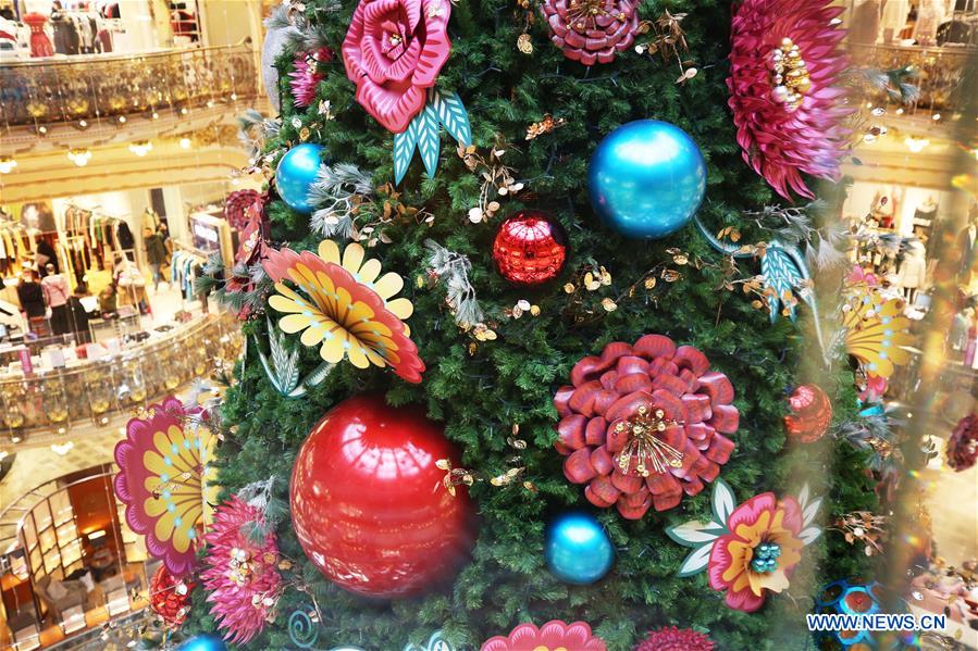 FRANCE-PARIS-GALERIES LAFAYETTE-CHRISTMAS TREE