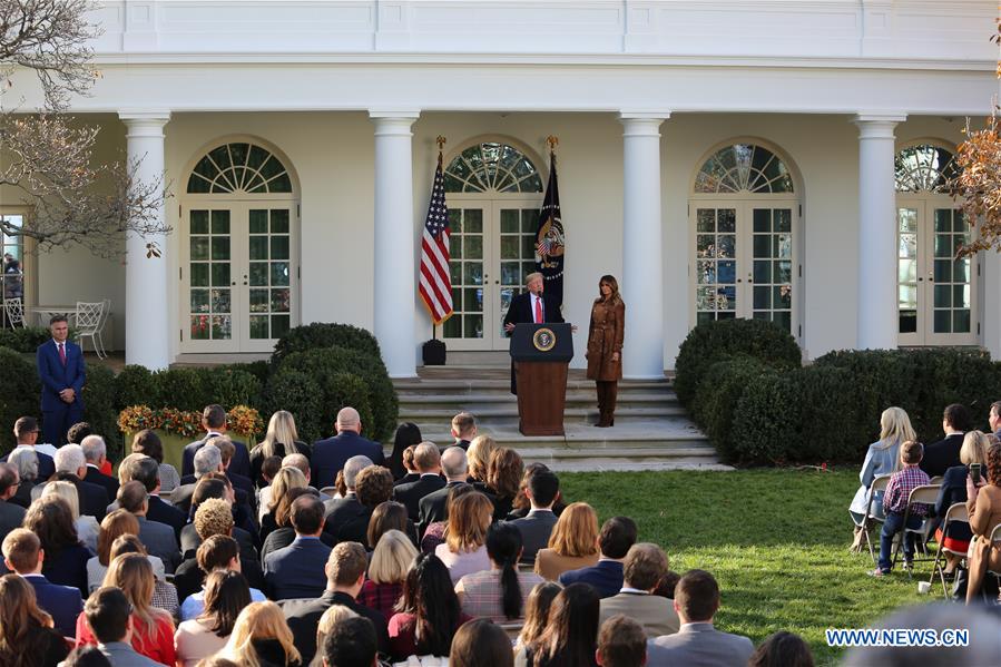 U.S.-WASHINGTON D.C.-TRUMP-THANKSGIVING TURKEY PARDONING CEREMONY