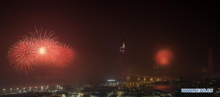 CHINA-MACAO-20TH ANNIVERSARY-RETURN TO MOTHERLAND-FIREWORKS (CN)