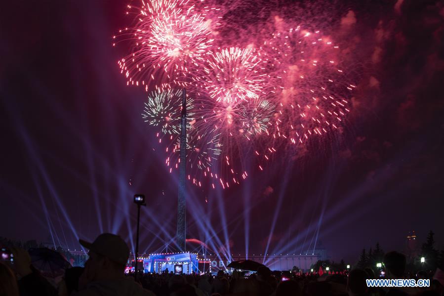 RUSSIA-MOSCOW-VICTORY DAY-FIREWORKS