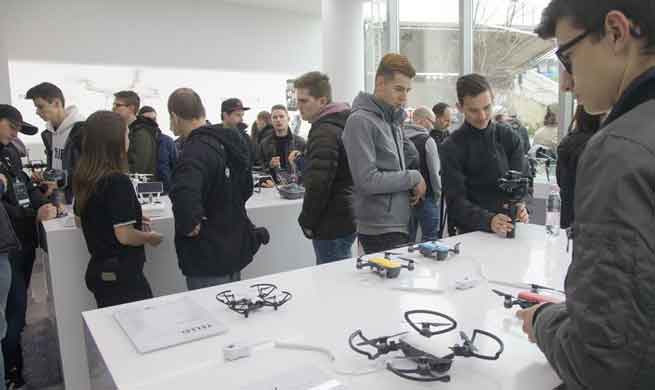 Chinese drone manufacturer DJI opens retail shop in Budapest, Hungary