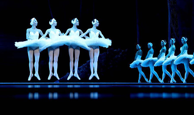 Ballet "Swan Lake" staged at Tangxianzu Theater in Fuzhou, China's Jiangxi