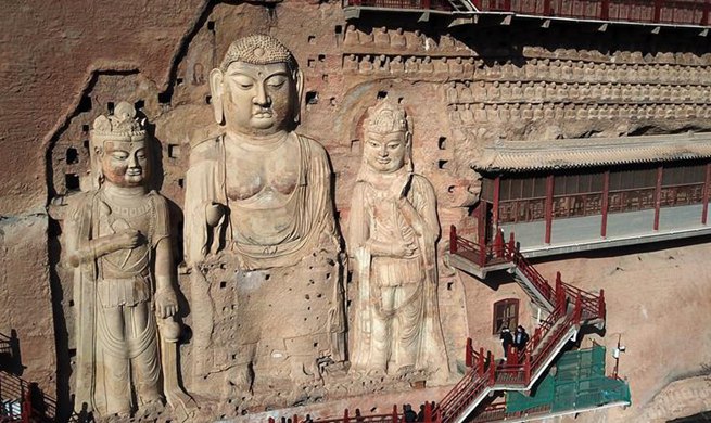 In pics: Maiji Mountain Grottoes in Tianshui, China's Gansu