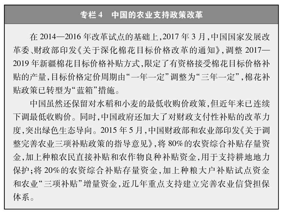 （圖表）[“中美經(jīng)貿(mào)摩擦”白皮書]專欄4 中國的農(nóng)業(yè)支持政策改革