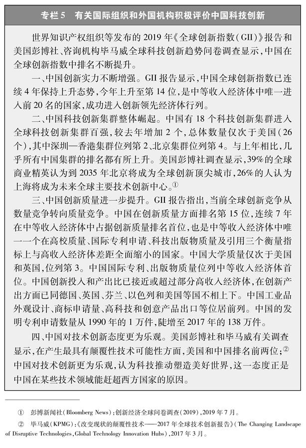 （圖表）[新時(shí)代的中國(guó)與世界白皮書]專欄5 有關(guān)國(guó)際組織和外國(guó)機(jī)構(gòu)積極評(píng)價(jià)中國(guó)科技創(chuàng)新