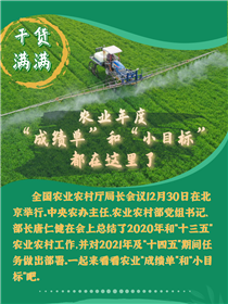 干貨滿滿！農(nóng)業(yè)年度“成績單”和“小目標(biāo)”都在這里了