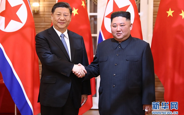 習(xí)近平同朝鮮勞動(dòng)黨委員長、國務(wù)委員會(huì)委員長金正恩舉行會(huì)談